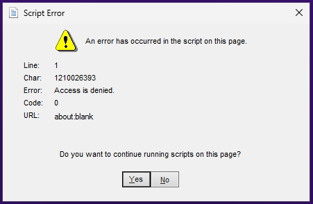 Script Error